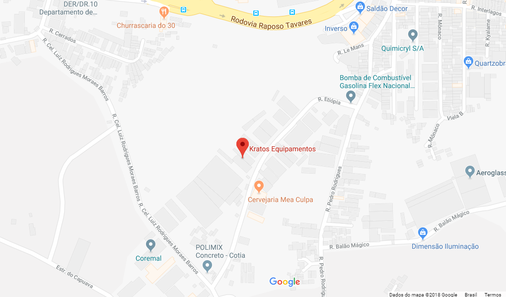 https://www.google.com.br/maps/place/Kratos+Equipamentos/@-23.6031915,-46.8840425,1011m/data=!3m1!1e3!4m5!3m4!1s0x94cfaa0d27ff6773:0x4b5e2cee35d2df5c!8m2!3d-23.6030428!4d-46.8843778